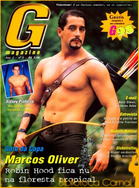 Marcos Oliver pelado de pau duro em ensaio sensual