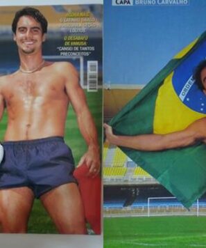 Jogador Bruno Carvalho nu na revista G Magazine