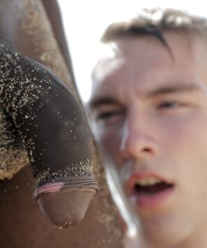 Sexo gay ao ar livre com negro mega dotado arrombando branquelo
