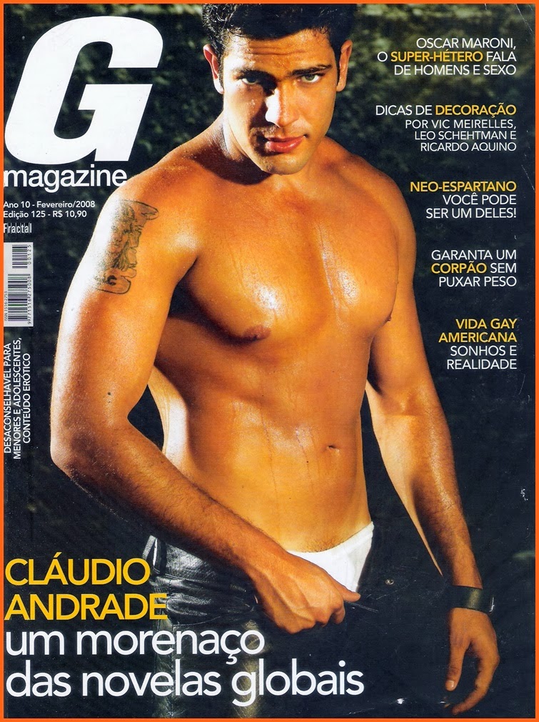 Ator Cláudio Andrade nu na revista G Magazine